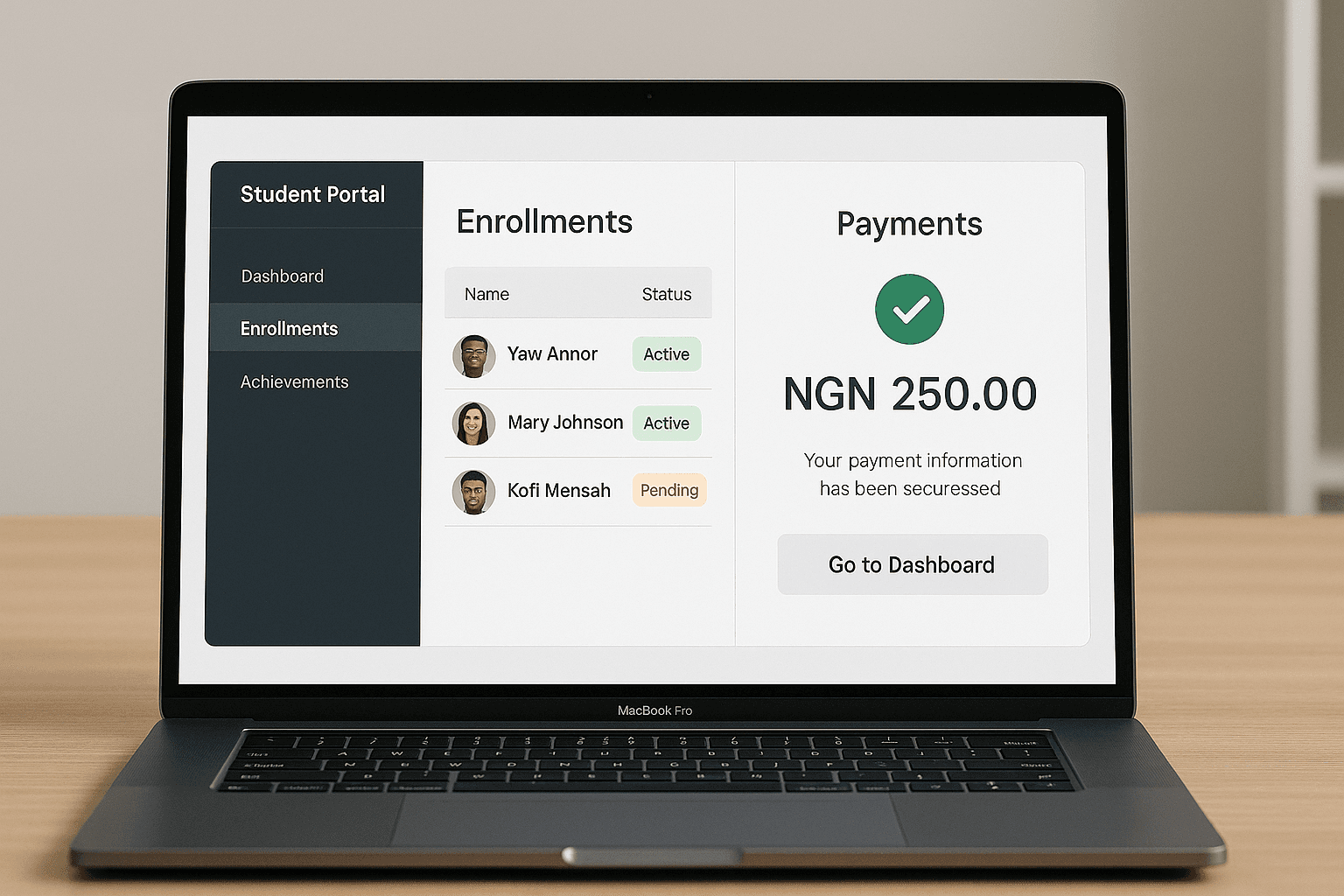 Custom LMS Portal for Seamless Student Onboarding